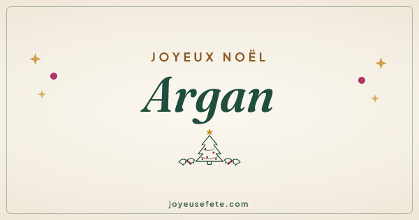 Image « Joyeux Noël Argan » au format large