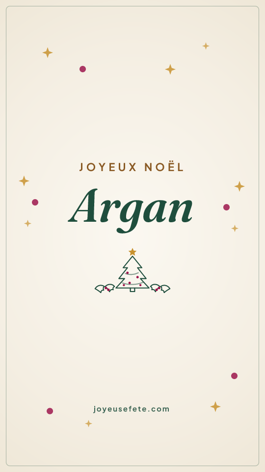 Image « Joyeux Noël Argan » au format story