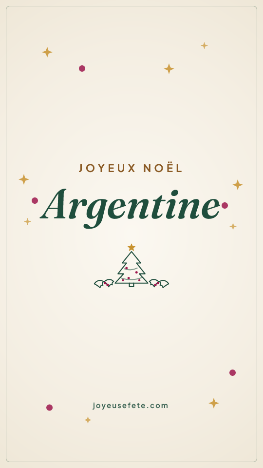 Image « Joyeux Noël Argentine » au format story
