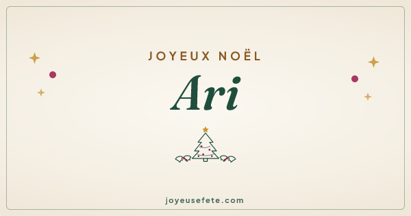 Image « Joyeux Noël Ari » au format large