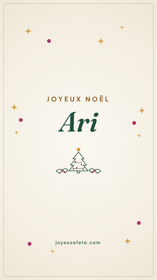 Image « Joyeux Noël Ari » au format story