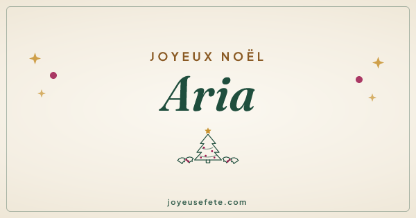 Image « Joyeux Noël Aria » au format large