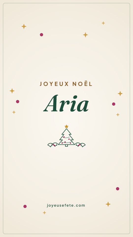 Image « Joyeux Noël Aria » au format story