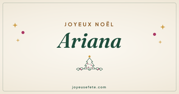Image « Joyeux Noël Ariana » au format large