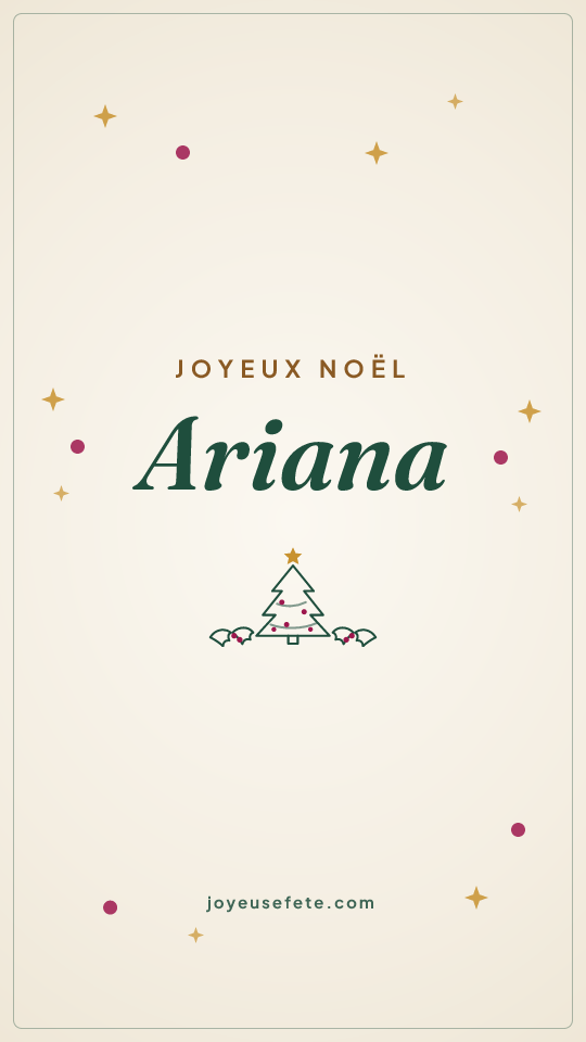 Image « Joyeux Noël Ariana » au format story