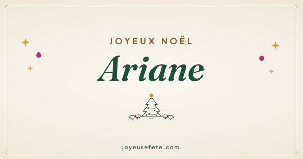 Image « Joyeux Noël Ariane » au format large