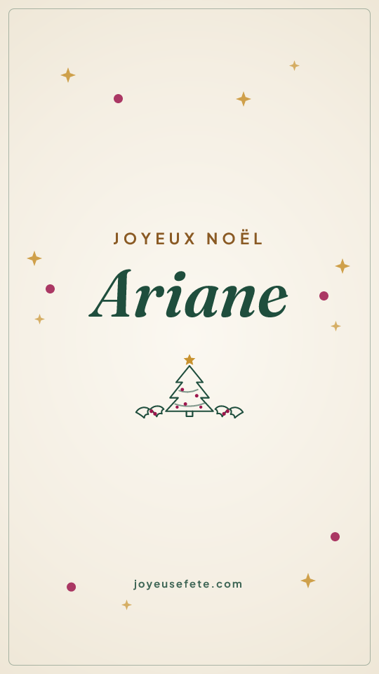 Image « Joyeux Noël Ariane » au format story