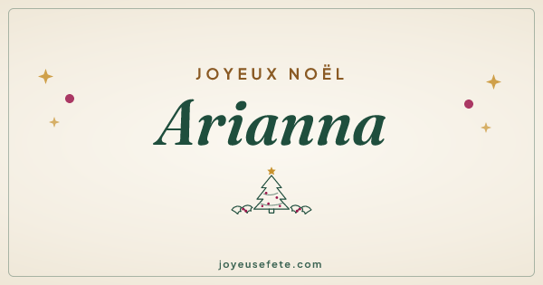 Image « Joyeux Noël Arianna » au format large