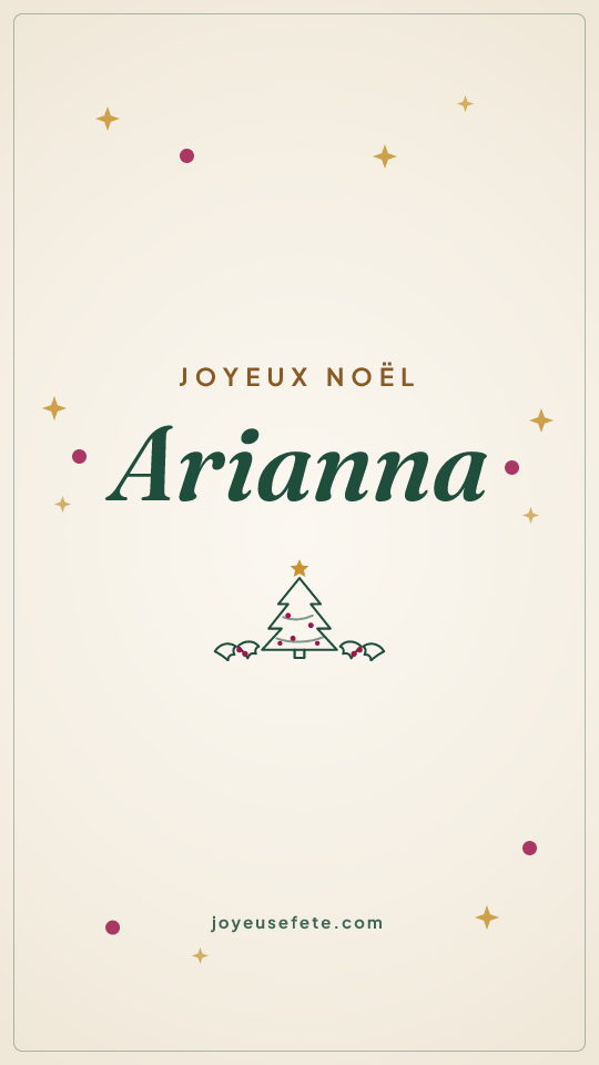 Image « Joyeux Noël Arianna » au format story
