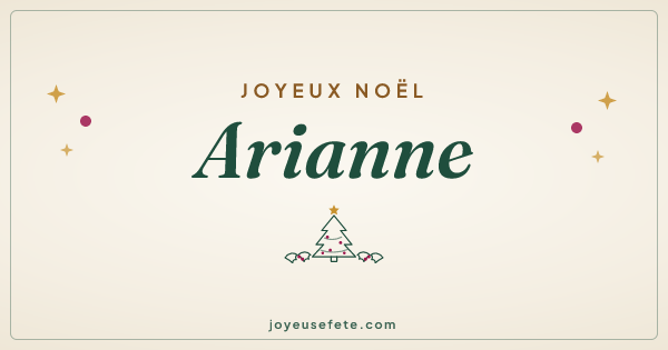 Image « Joyeux Noël Arianne » au format large