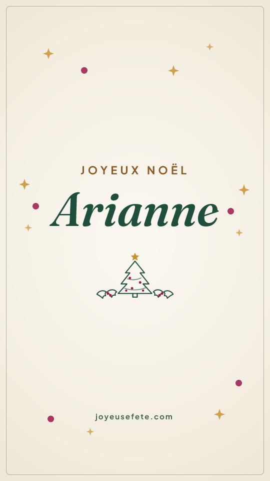 Image « Joyeux Noël Arianne » au format story