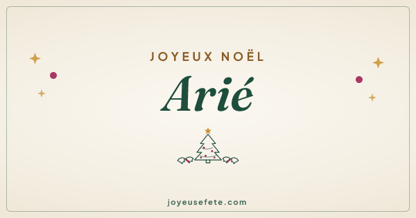 Image « Joyeux Noël Arié » au format large