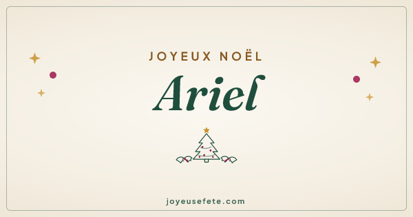 Image « Joyeux Noël Ariel » au format large