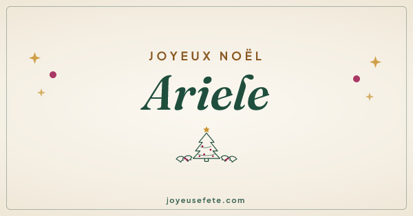 Image « Joyeux Noël Ariele » au format large