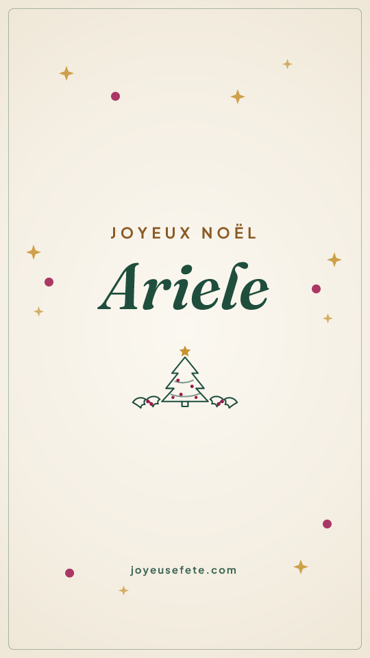 Image « Joyeux Noël Ariele » au format story