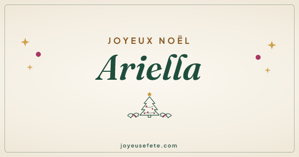 Image « Joyeux Noël Ariella » au format large