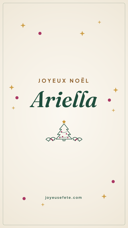 Image « Joyeux Noël Ariella » au format story