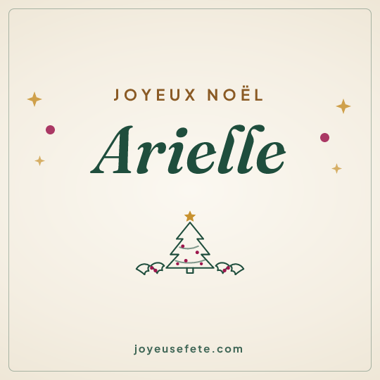 Image carrée « Joyeux Noël Arielle » pour WhatsApp