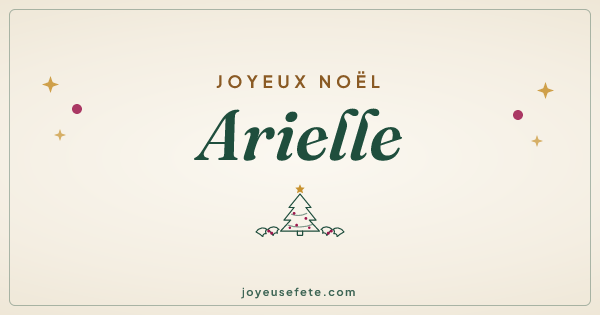 Image « Joyeux Noël Arielle » au format large