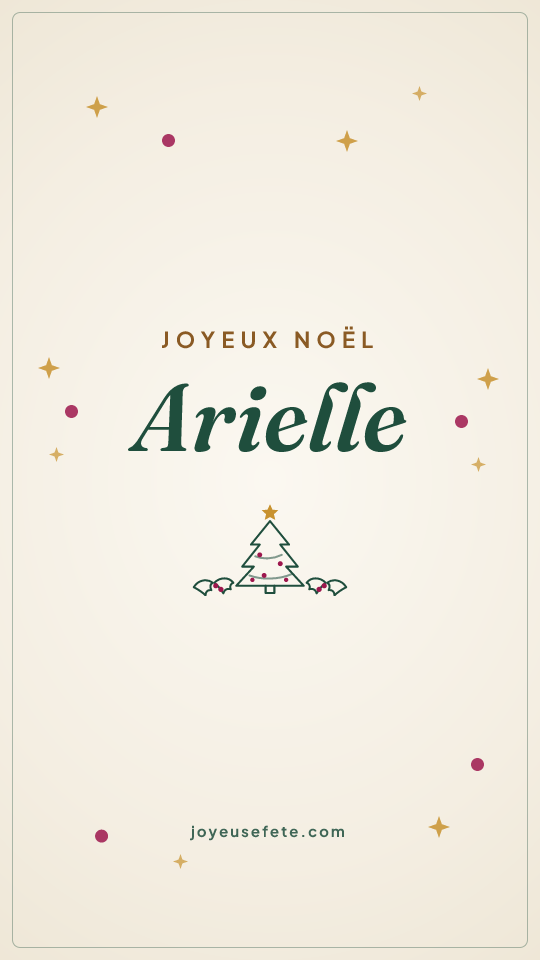 Image « Joyeux Noël Arielle » au format story