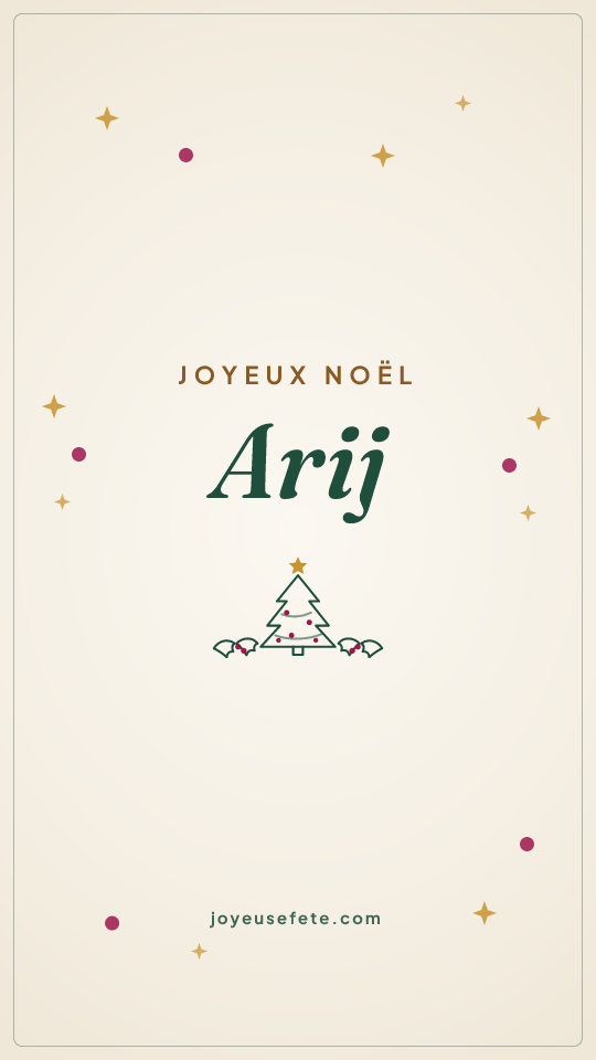 Image « Joyeux Noël Arij » au format story