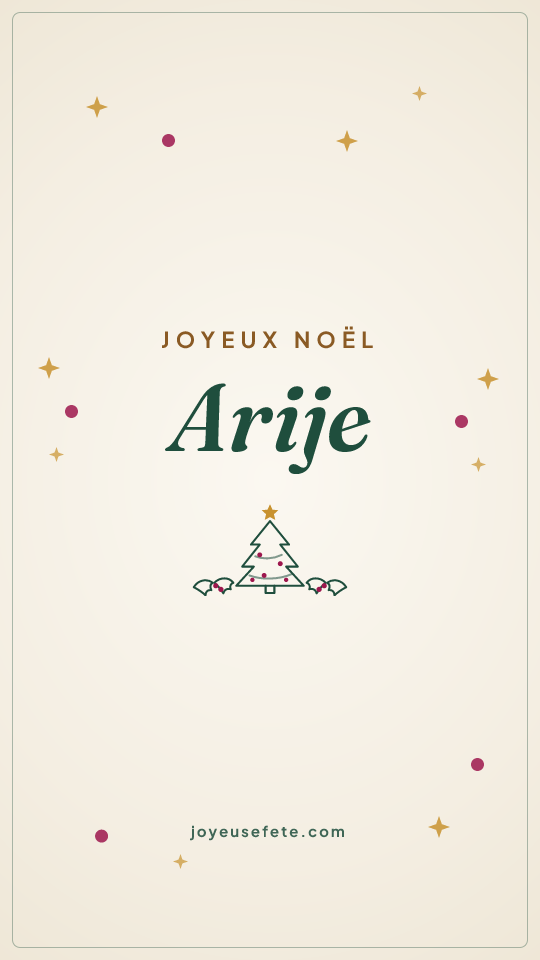 Image « Joyeux Noël Arije » au format story