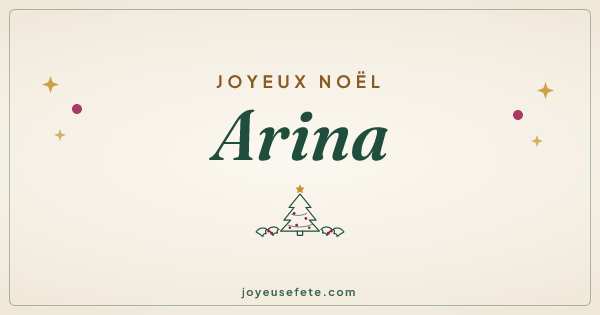 Image « Joyeux Noël Arina » au format large
