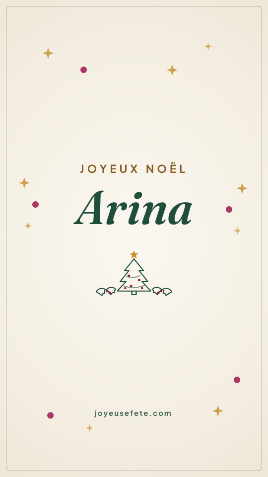 Image « Joyeux Noël Arina » au format story