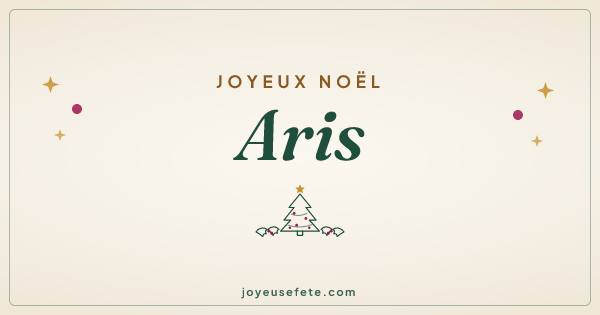 Image « Joyeux Noël Aris » au format large