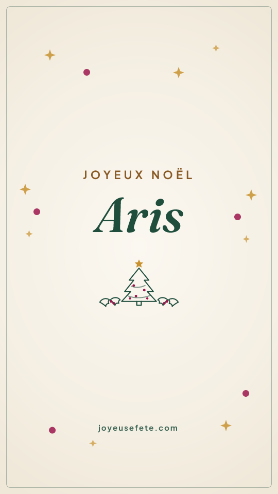 Image « Joyeux Noël Aris » au format story
