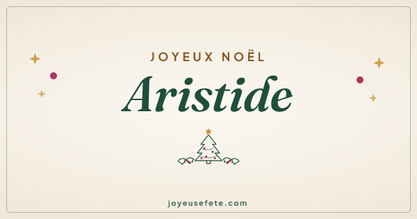 Image « Joyeux Noël Aristide » au format large