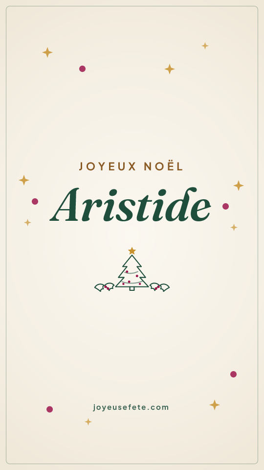 Image « Joyeux Noël Aristide » au format story