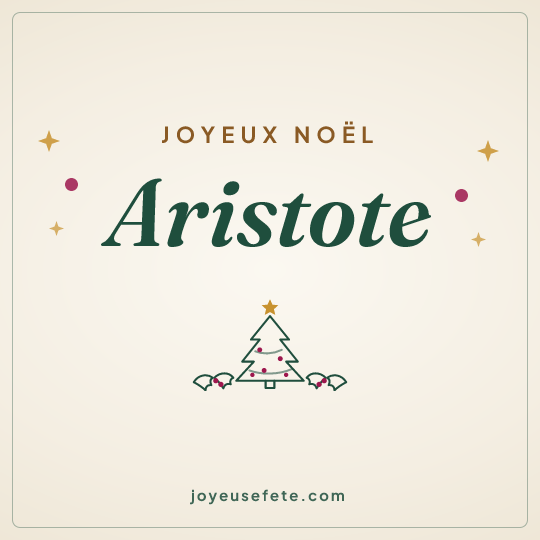Image carrée « Joyeux Noël Aristote » pour WhatsApp