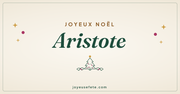 Image « Joyeux Noël Aristote » au format large