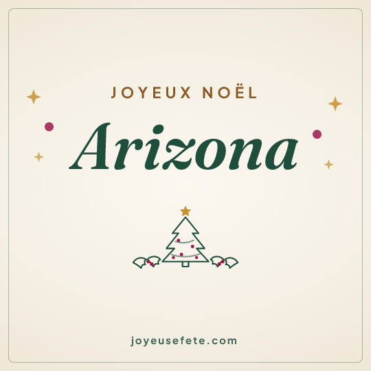 Image carrée « Joyeux Noël Arizona » pour WhatsApp