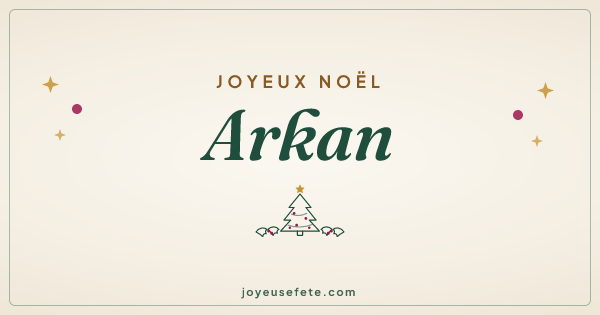 Image « Joyeux Noël Arkan » au format large