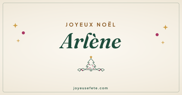 Image « Joyeux Noël Arlène » au format large
