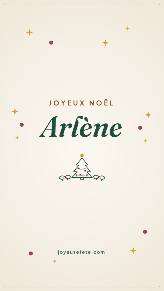 Image « Joyeux Noël Arlène » au format story