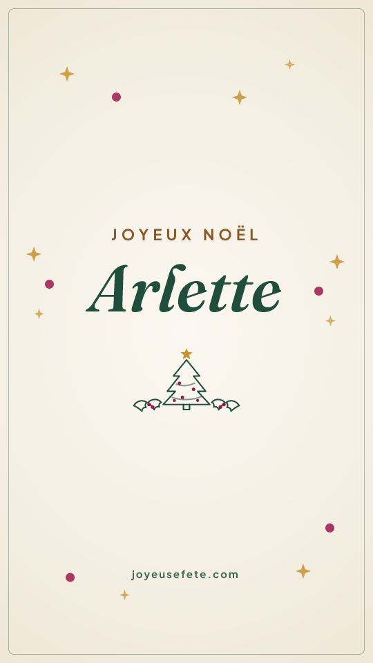 Image « Joyeux Noël Arlette » au format story
