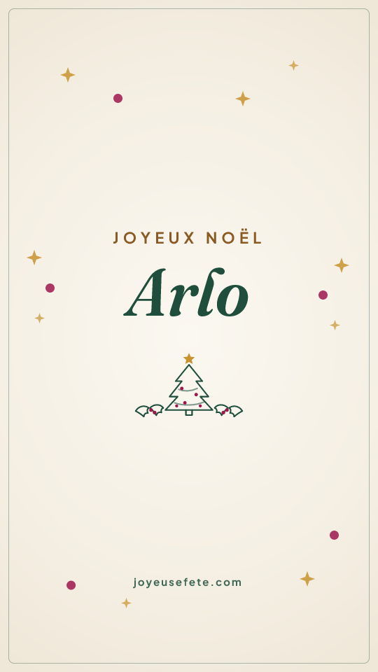 Image « Joyeux Noël Arlo » au format story