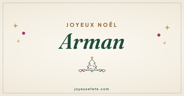 Image « Joyeux Noël Arman » au format large