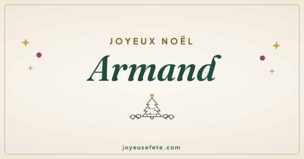Image « Joyeux Noël Armand » au format large