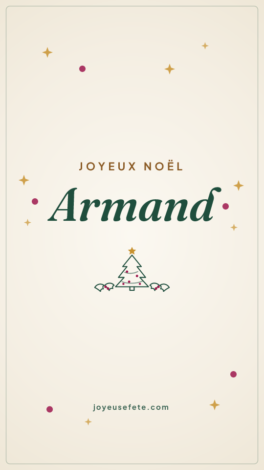 Image « Joyeux Noël Armand » au format story