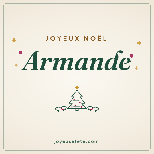 Image carrée « Joyeux Noël Armande » pour WhatsApp