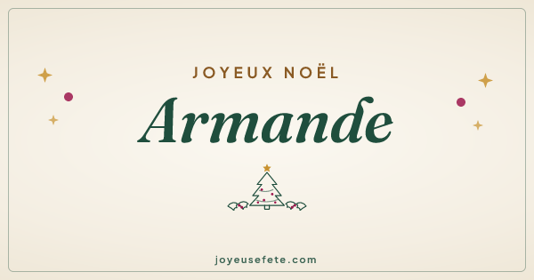 Image « Joyeux Noël Armande » au format large