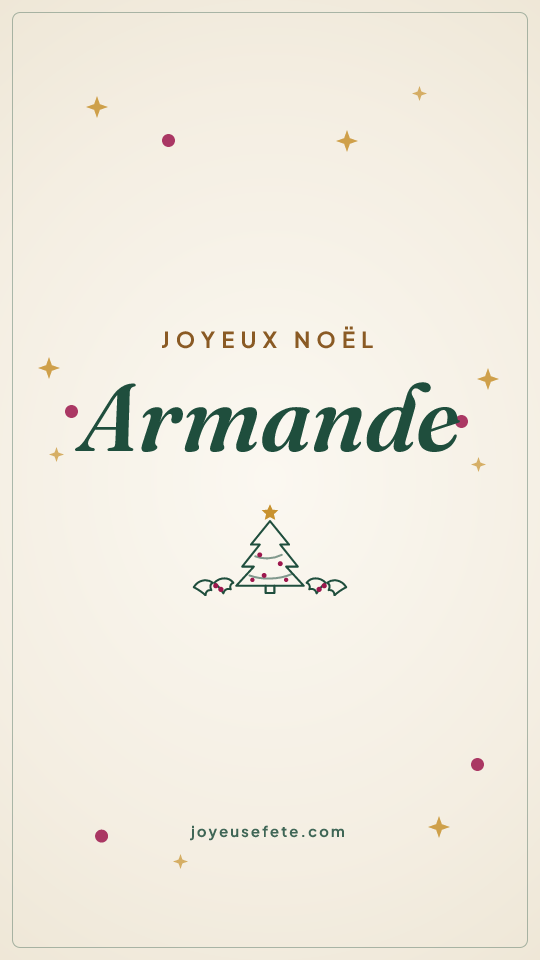 Image « Joyeux Noël Armande » au format story