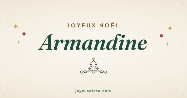 Image « Joyeux Noël Armandine » au format large