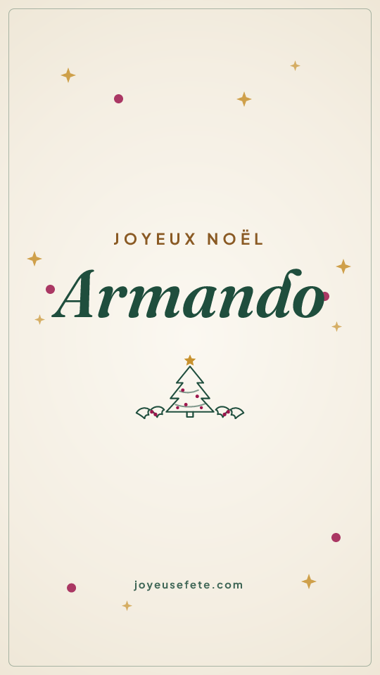 Image « Joyeux Noël Armando » au format story