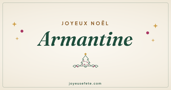 Image « Joyeux Noël Armantine » au format large