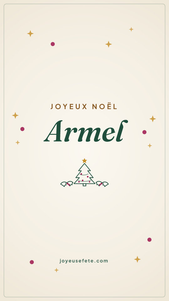 Image « Joyeux Noël Armel » au format story